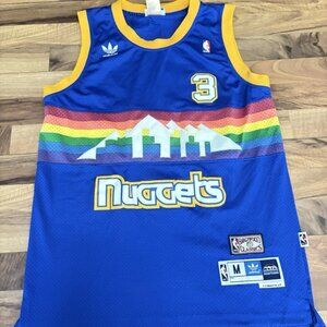 Adidas Hardwood Classics Allen Iverson Denver Nuggets Sewn Jersey Size Medium +2